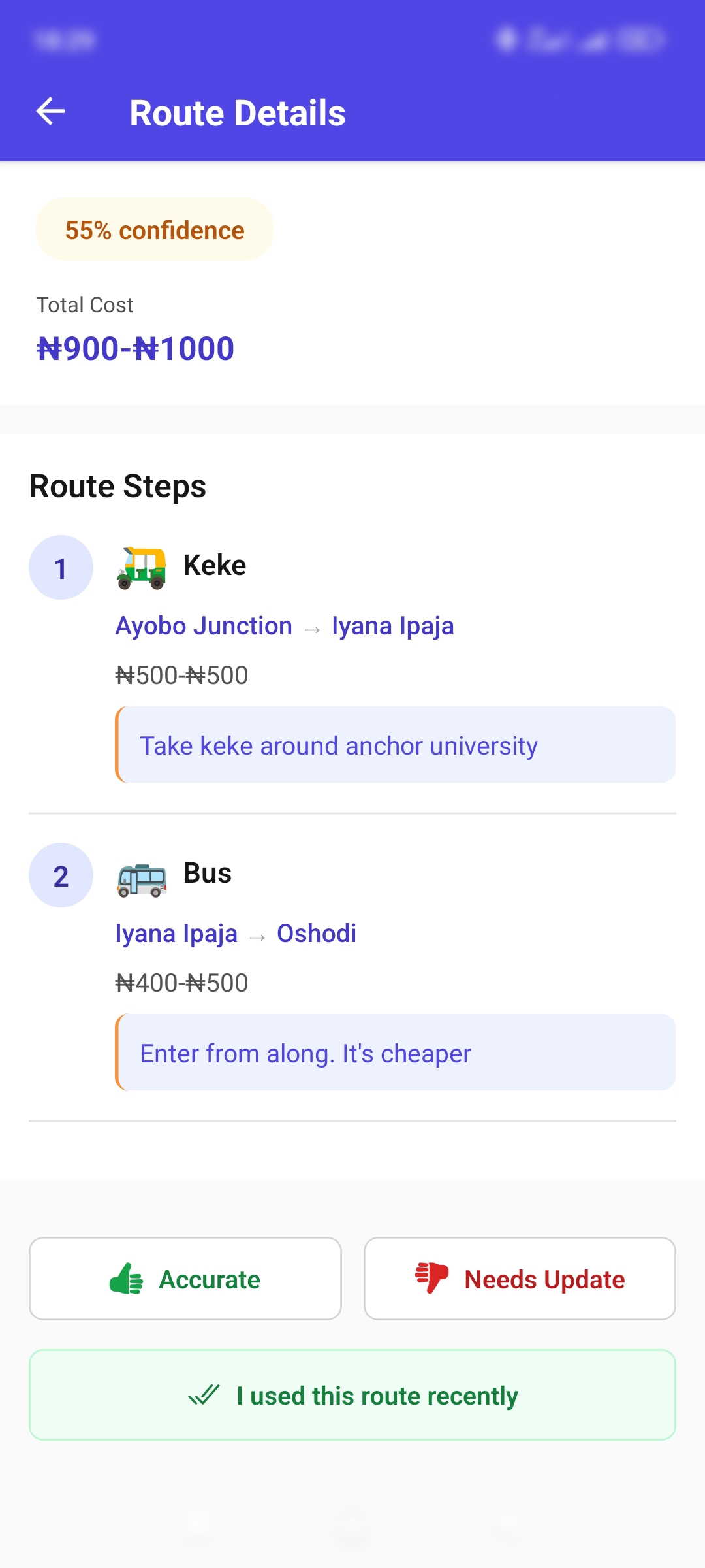 Route Details